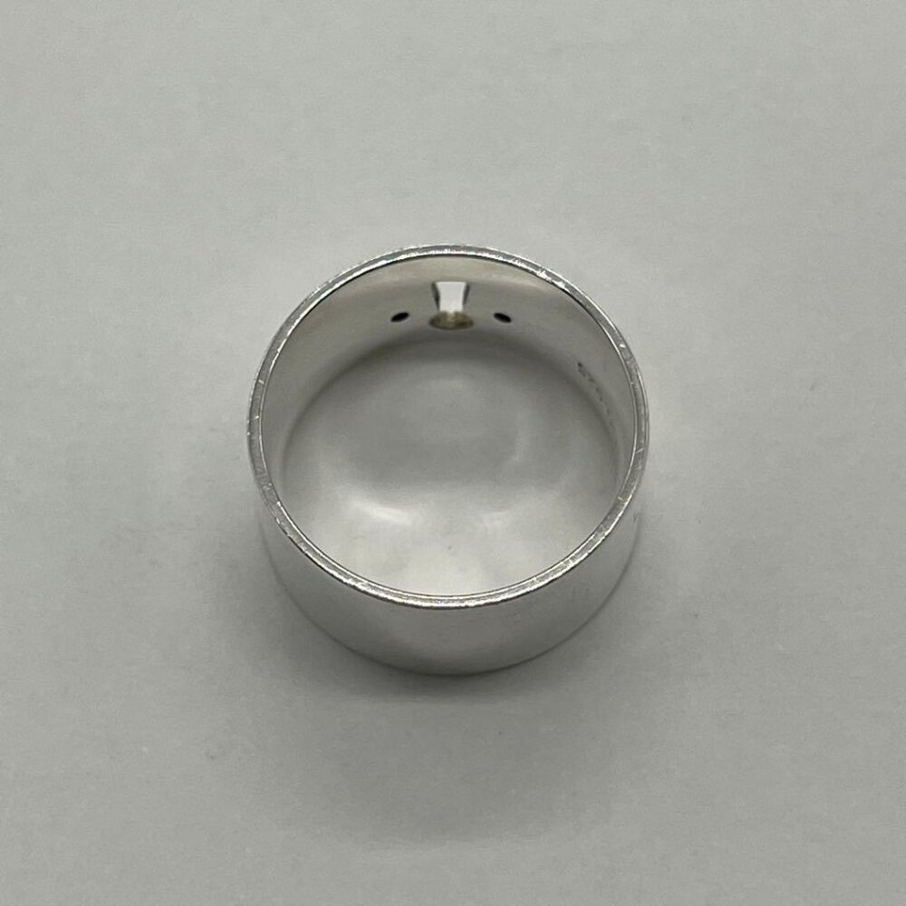 ★SOLD★ Tiffany & Co 2 P Diamond Lock Ring No 12 SV - Picture 6 of 11